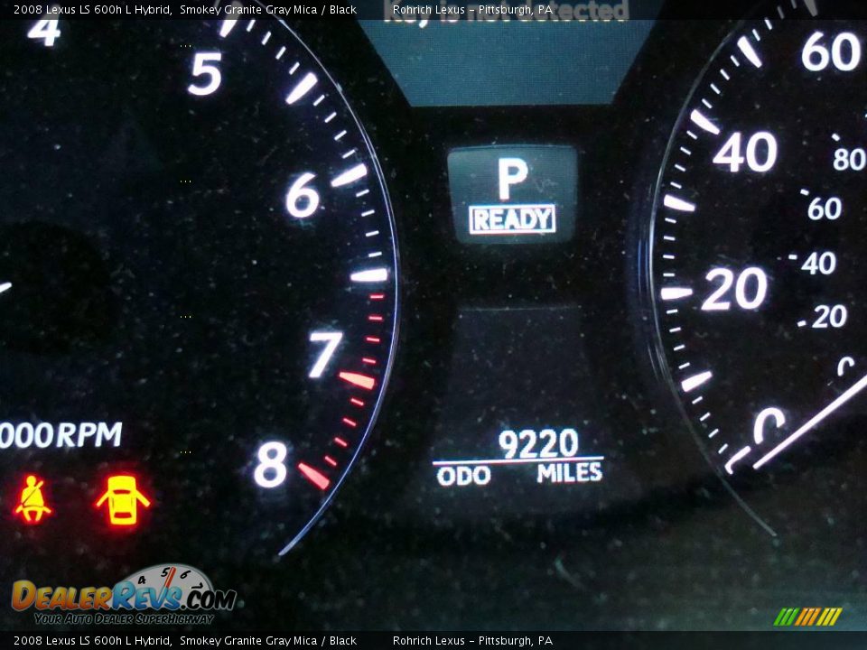 2008 Lexus LS 600h L Hybrid Smokey Granite Gray Mica / Black Photo #35