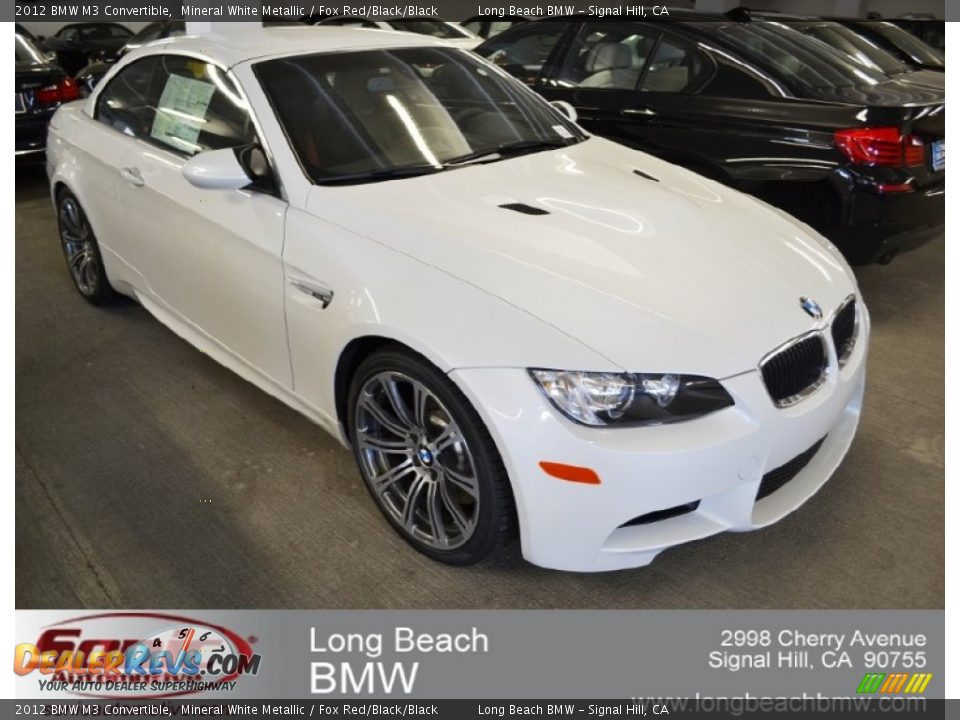 2012 BMW M3 Convertible Mineral White Metallic / Fox Red/Black/Black Photo #1