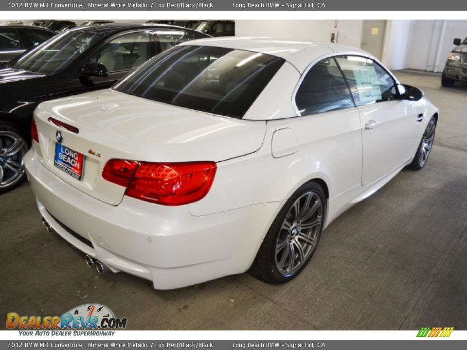 2012 BMW M3 Convertible Mineral White Metallic / Fox Red/Black/Black Photo #4