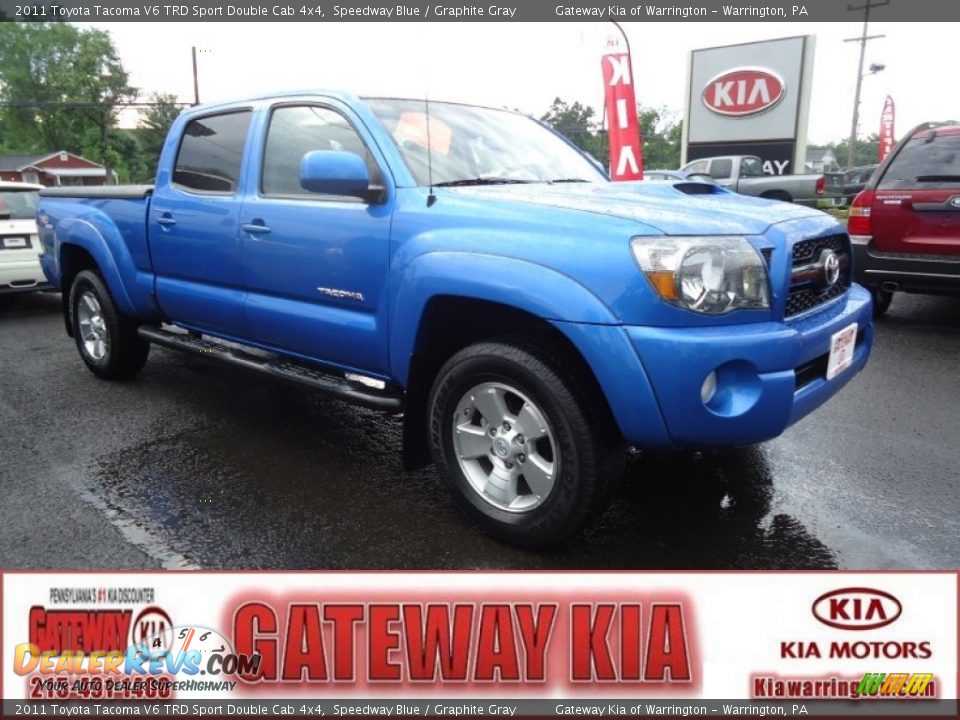 2011 Toyota Tacoma V6 TRD Sport Double Cab 4x4 Speedway Blue / Graphite Gray Photo #1