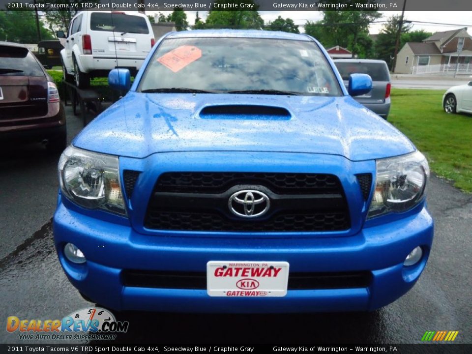 2011 Toyota Tacoma V6 TRD Sport Double Cab 4x4 Speedway Blue / Graphite Gray Photo #3