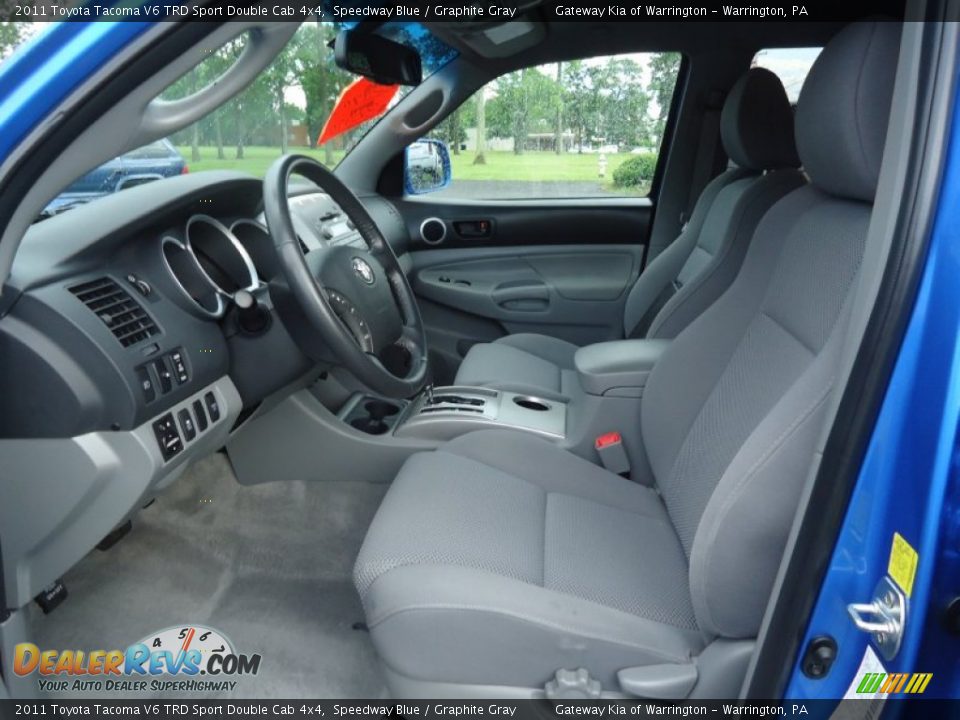 Graphite Gray Interior - 2011 Toyota Tacoma V6 TRD Sport Double Cab 4x4 Photo #10