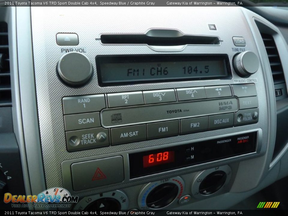 Audio System of 2011 Toyota Tacoma V6 TRD Sport Double Cab 4x4 Photo #18