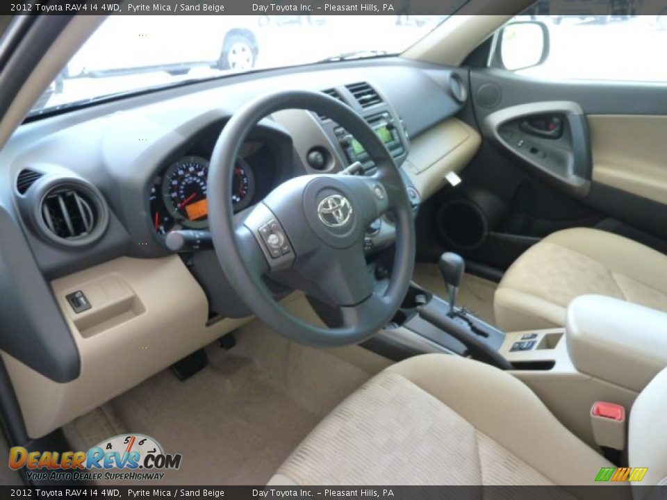 2012 Toyota RAV4 I4 4WD Pyrite Mica / Sand Beige Photo #12