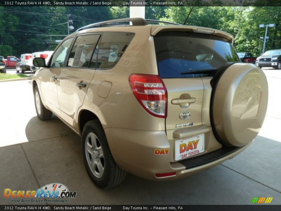 2012 Toyota RAV4 I4 4WD Sandy Beach Metallic / Sand Beige Photo #4