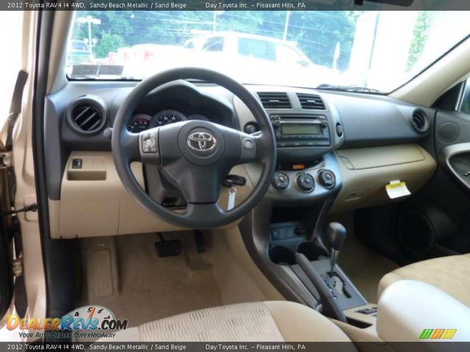 2012 Toyota RAV4 I4 4WD Sandy Beach Metallic / Sand Beige Photo #10