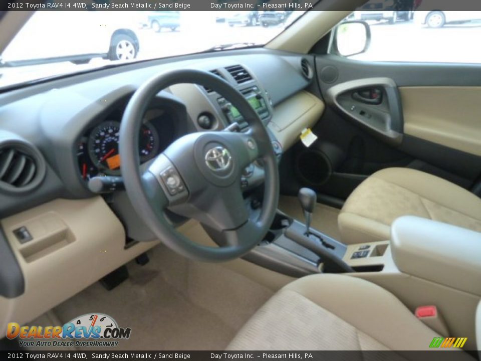 2012 Toyota RAV4 I4 4WD Sandy Beach Metallic / Sand Beige Photo #12