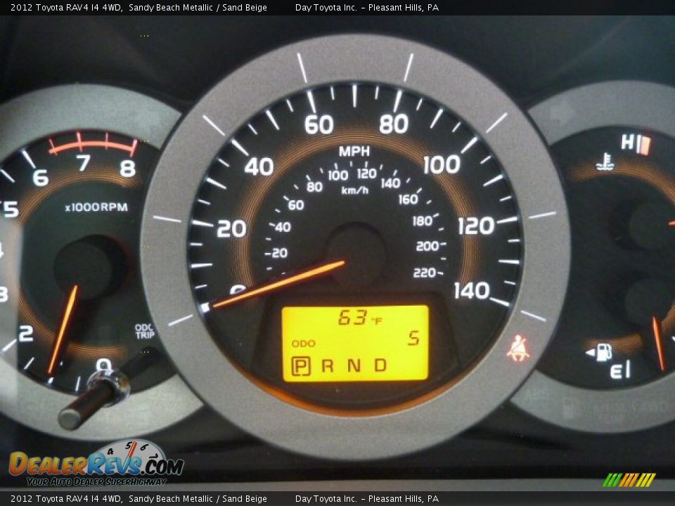 2012 Toyota RAV4 I4 4WD Sandy Beach Metallic / Sand Beige Photo #15