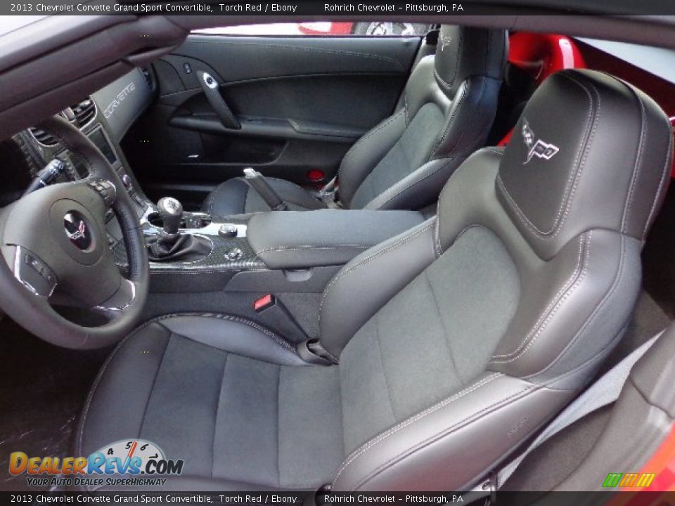 Ebony Interior - 2013 Chevrolet Corvette Grand Sport Convertible Photo #10