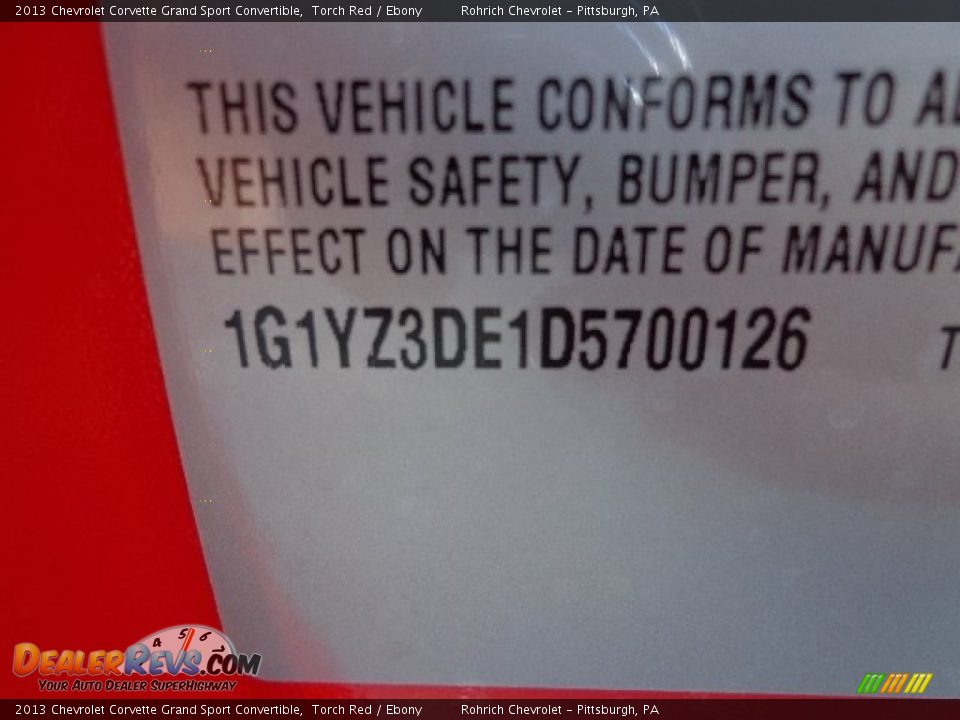 2013 Chevrolet Corvette Grand Sport Convertible Torch Red / Ebony Photo #17