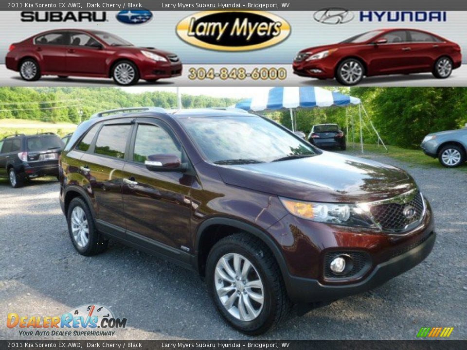 2011 Kia Sorento EX AWD Dark Cherry / Black Photo #1