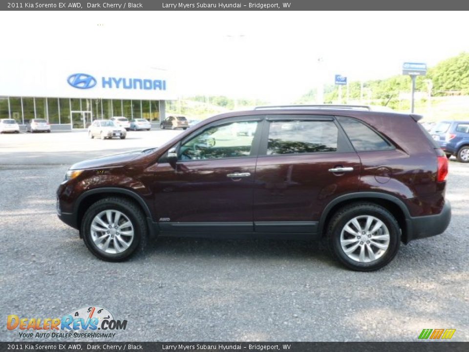 2011 Kia Sorento EX AWD Dark Cherry / Black Photo #4