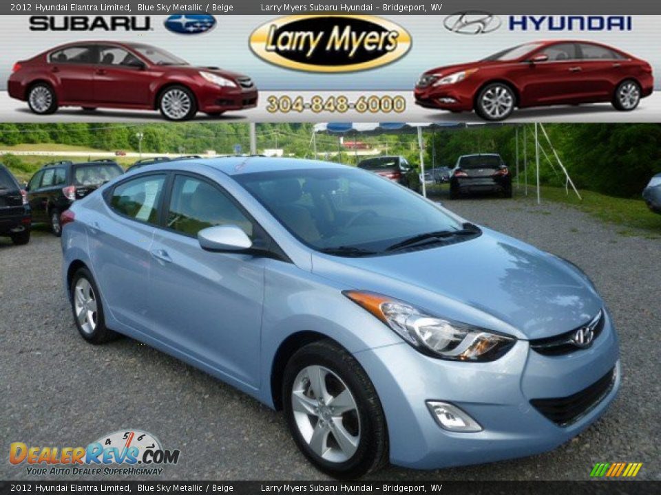2012 Hyundai Elantra Limited Blue Sky Metallic / Beige Photo #1