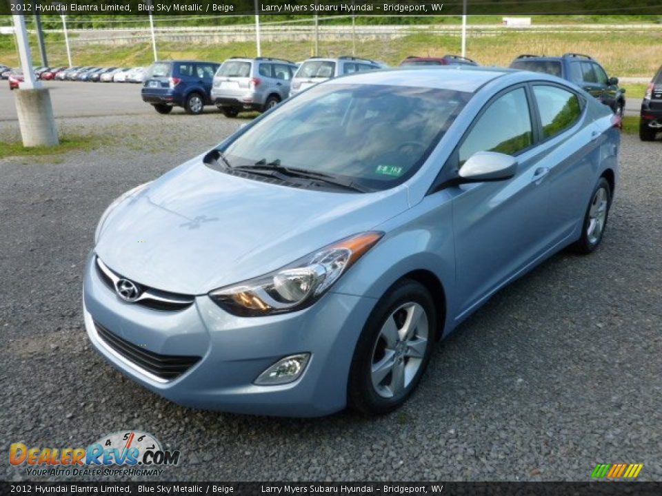 2012 Hyundai Elantra Limited Blue Sky Metallic / Beige Photo #3
