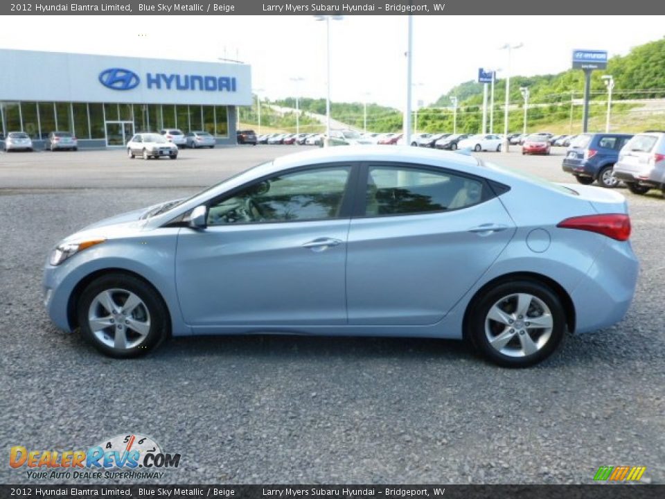 2012 Hyundai Elantra Limited Blue Sky Metallic / Beige Photo #4