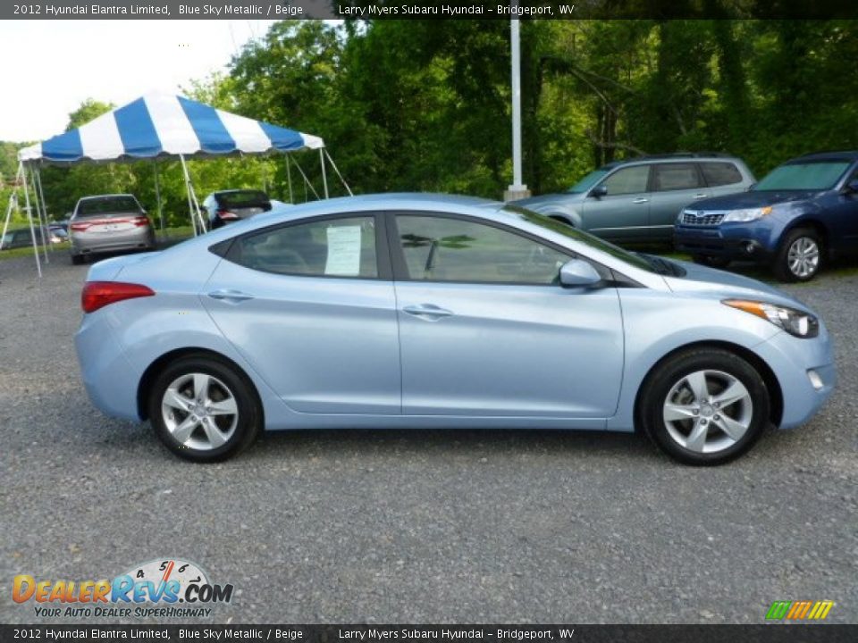 2012 Hyundai Elantra Limited Blue Sky Metallic / Beige Photo #8