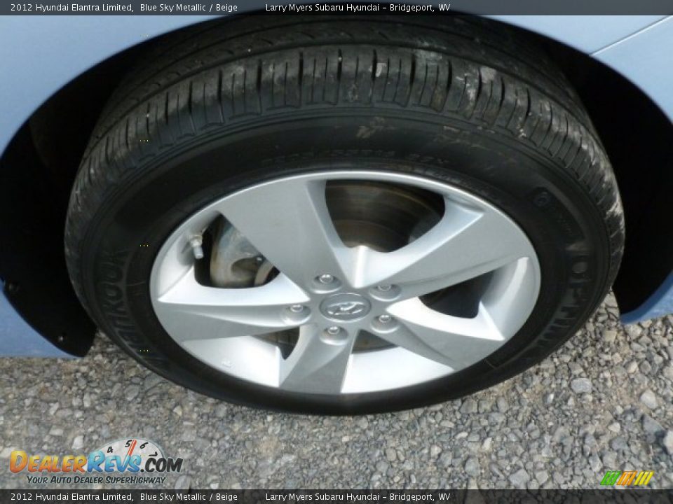 2012 Hyundai Elantra Limited Blue Sky Metallic / Beige Photo #9