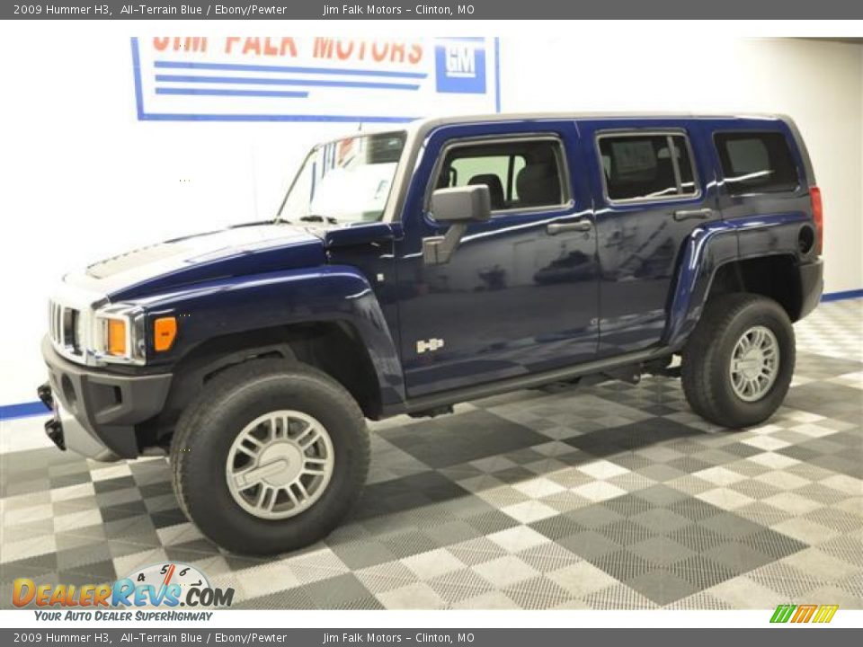 2009 Hummer H3 All-Terrain Blue / Ebony/Pewter Photo #1