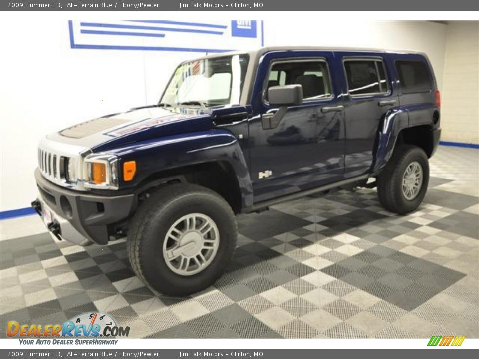 2009 Hummer H3 All-Terrain Blue / Ebony/Pewter Photo #25