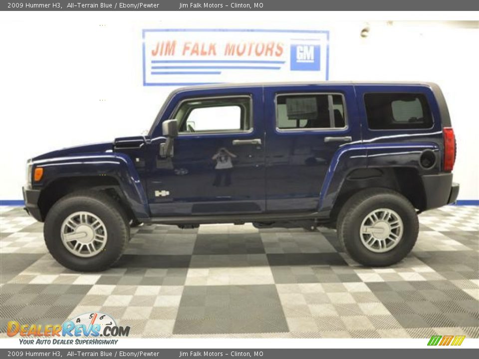 2009 Hummer H3 All-Terrain Blue / Ebony/Pewter Photo #26