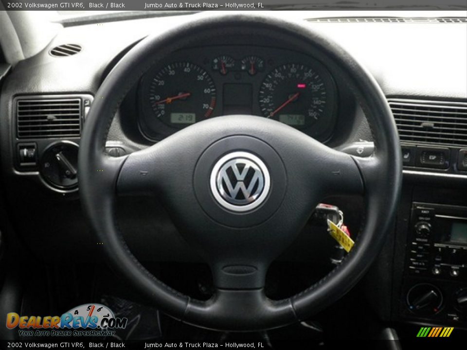 2002 Volkswagen GTI VR6 Black / Black Photo #26