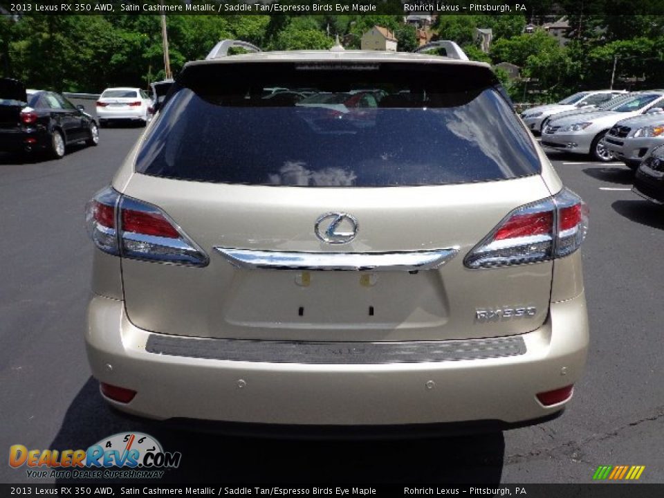 2013 Lexus RX 350 AWD Satin Cashmere Metallic / Saddle Tan/Espresso Birds Eye Maple Photo #3