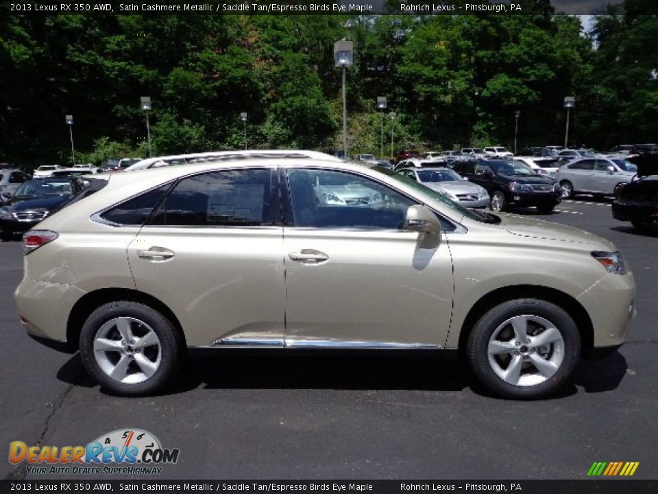 2013 Lexus RX 350 AWD Satin Cashmere Metallic / Saddle Tan/Espresso Birds Eye Maple Photo #5