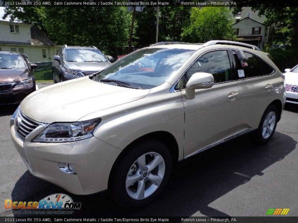 2013 Lexus RX 350 AWD Satin Cashmere Metallic / Saddle Tan/Espresso Birds Eye Maple Photo #8