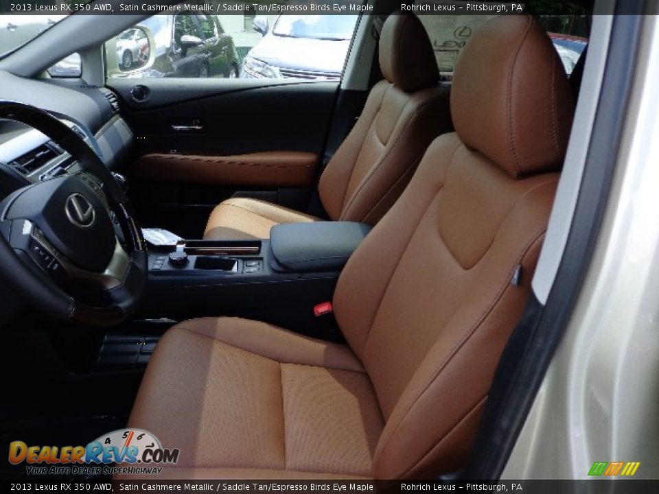 2013 Lexus RX 350 AWD Satin Cashmere Metallic / Saddle Tan/Espresso Birds Eye Maple Photo #10