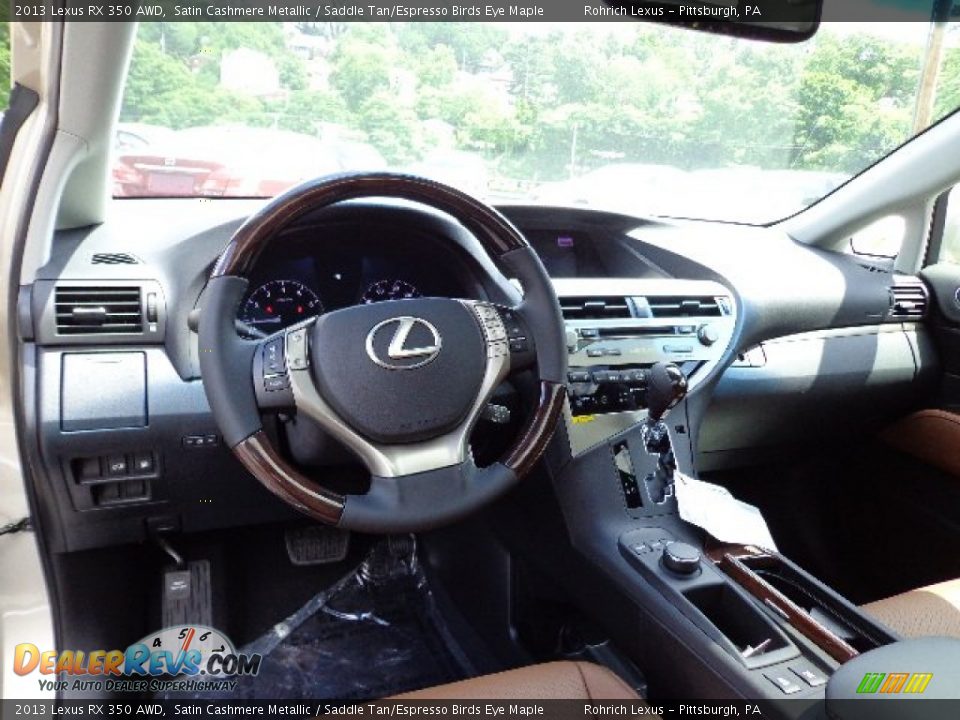 2013 Lexus RX 350 AWD Satin Cashmere Metallic / Saddle Tan/Espresso Birds Eye Maple Photo #12