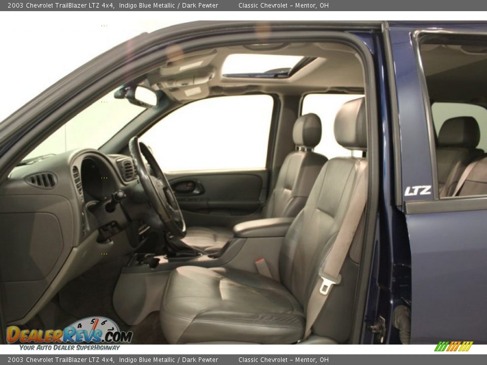 2003 Chevrolet TrailBlazer LTZ 4x4 Indigo Blue Metallic / Dark Pewter Photo #6