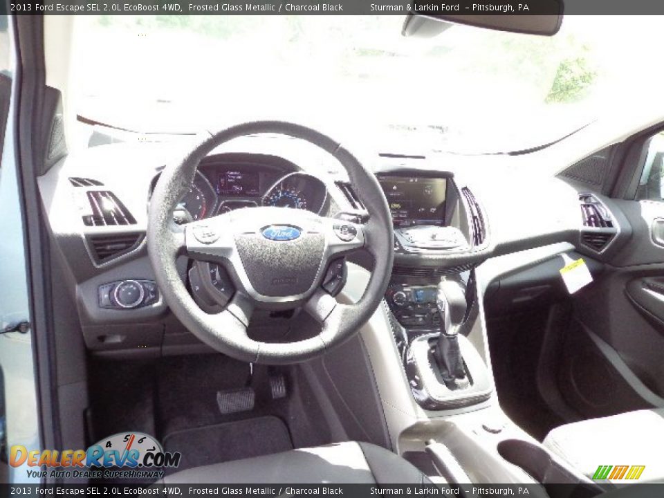 2013 Ford Escape SEL 2.0L EcoBoost 4WD Frosted Glass Metallic / Charcoal Black Photo #10