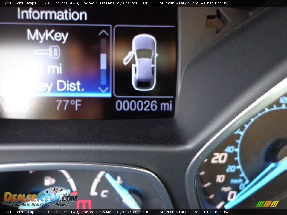 2013 Ford Escape SEL 2.0L EcoBoost 4WD Frosted Glass Metallic / Charcoal Black Photo #14