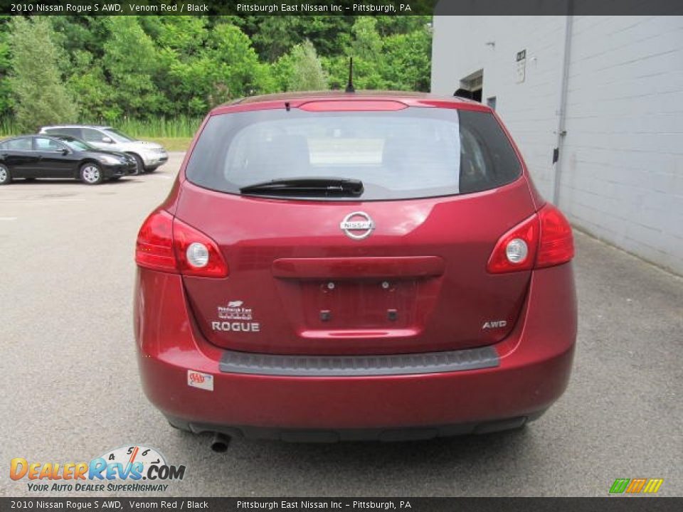 2010 Nissan Rogue S AWD Venom Red / Black Photo #3