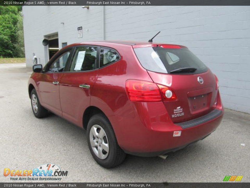 2010 Nissan Rogue S AWD Venom Red / Black Photo #6