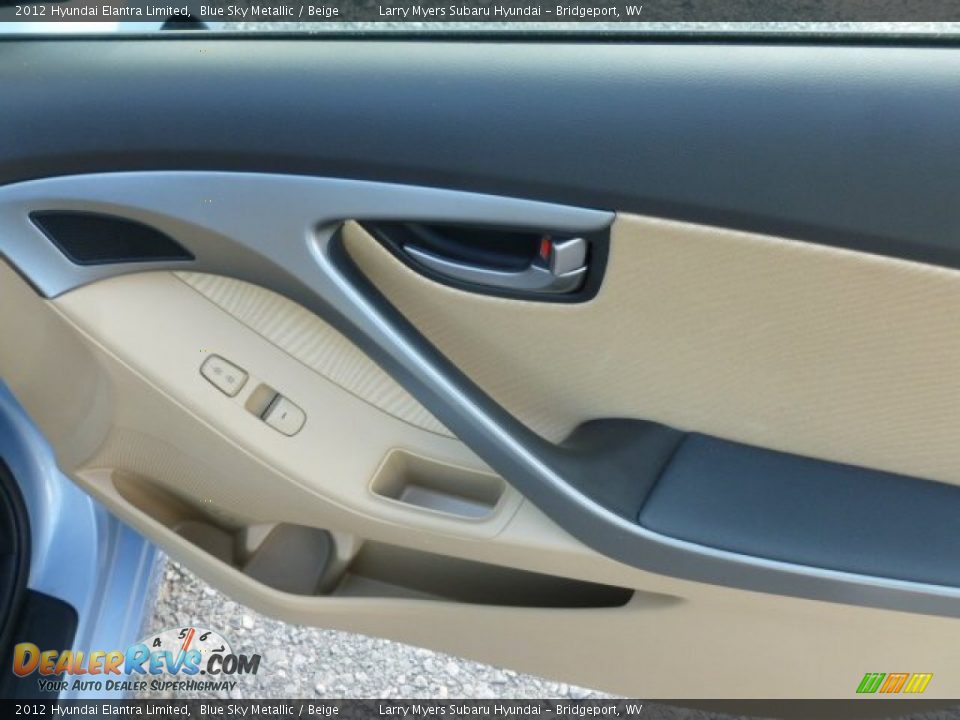 2012 Hyundai Elantra Limited Blue Sky Metallic / Beige Photo #11