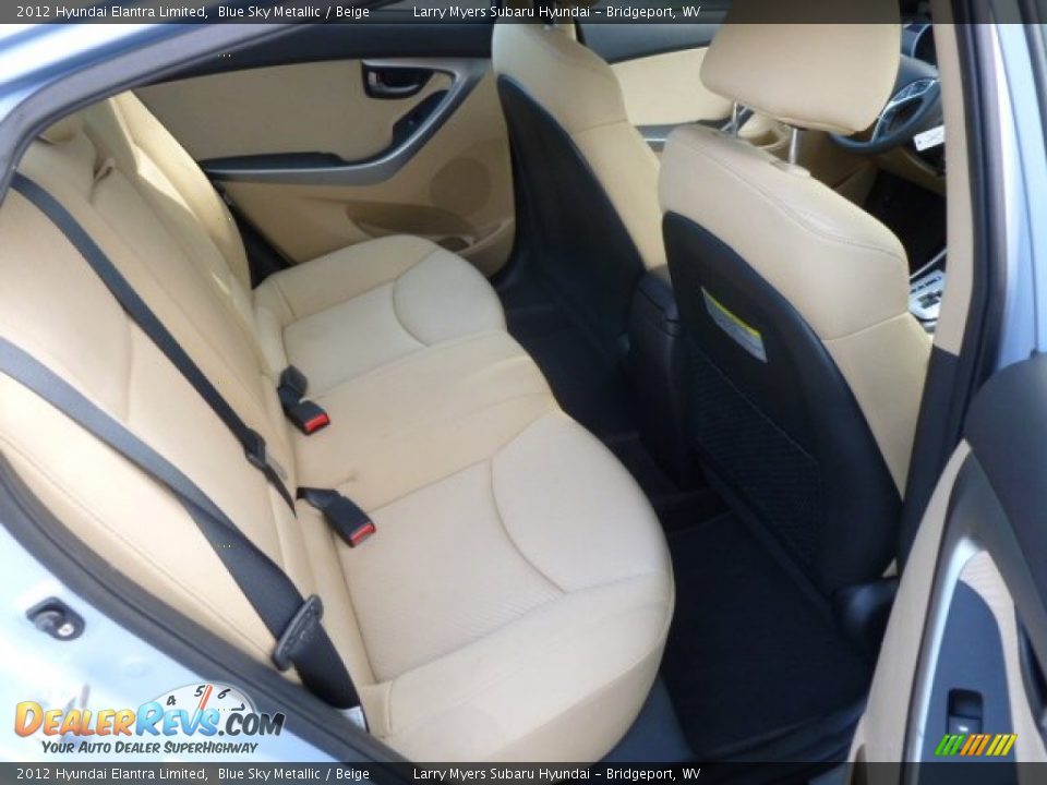 2012 Hyundai Elantra Limited Blue Sky Metallic / Beige Photo #12