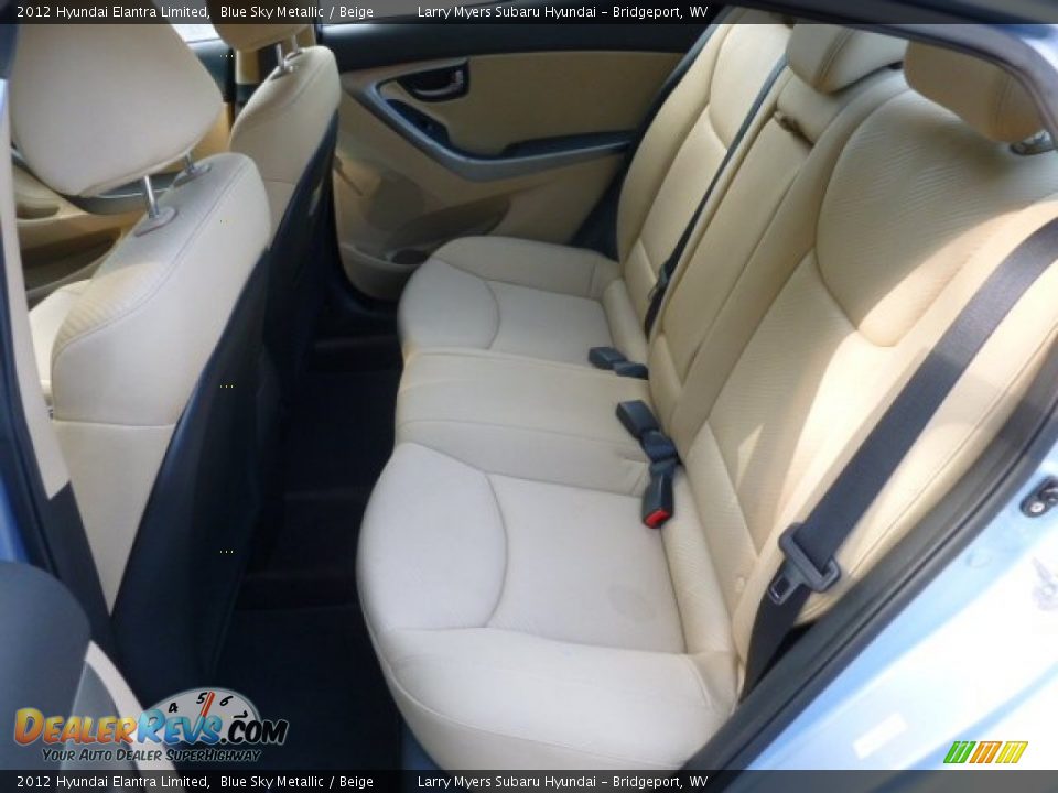 2012 Hyundai Elantra Limited Blue Sky Metallic / Beige Photo #13