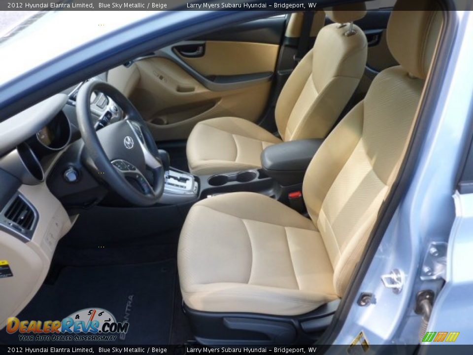 2012 Hyundai Elantra Limited Blue Sky Metallic / Beige Photo #15
