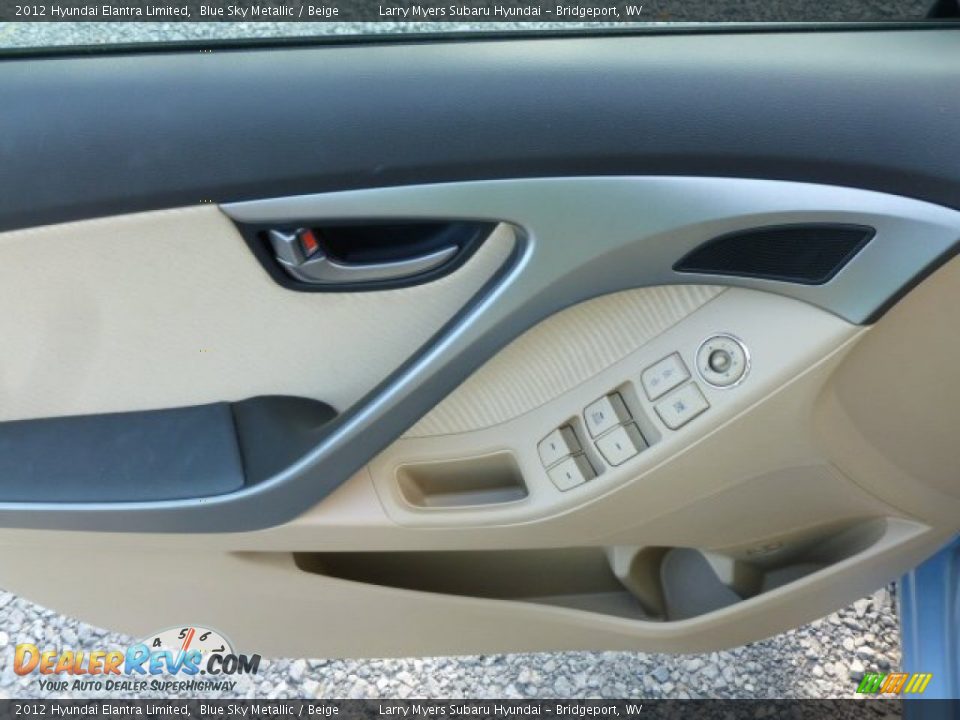 2012 Hyundai Elantra Limited Blue Sky Metallic / Beige Photo #17