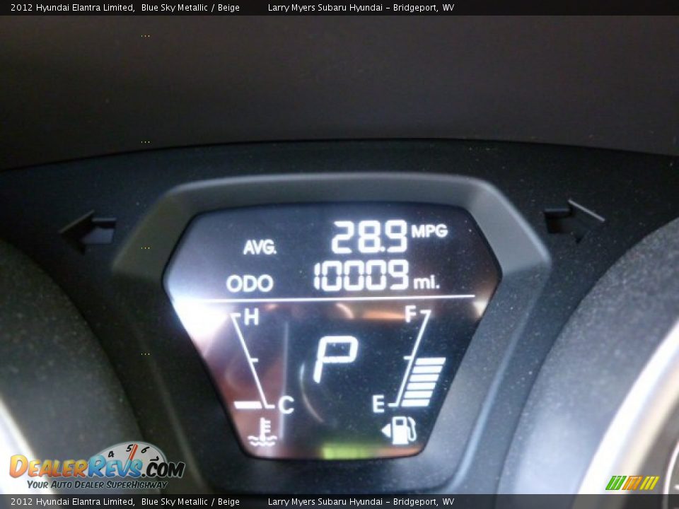 2012 Hyundai Elantra Limited Blue Sky Metallic / Beige Photo #20