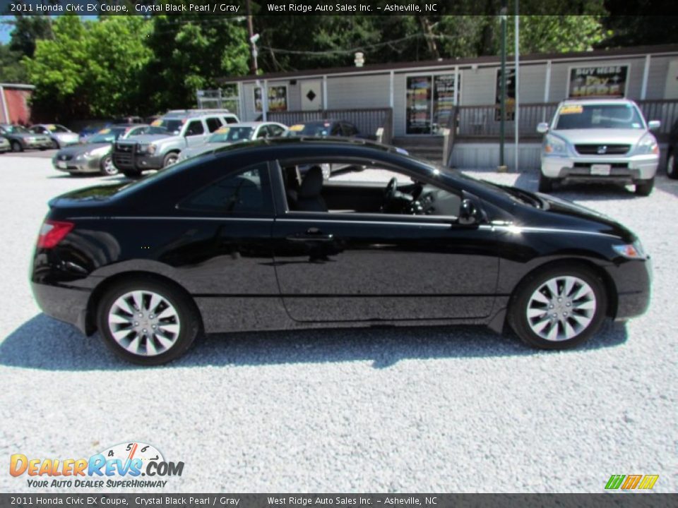 2011 Honda Civic EX Coupe Crystal Black Pearl / Gray Photo #3
