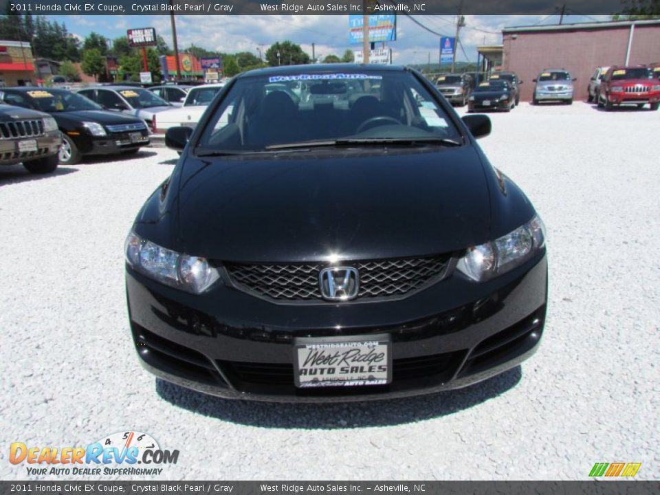 2011 Honda Civic EX Coupe Crystal Black Pearl / Gray Photo #12