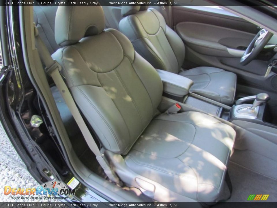 2011 Honda Civic EX Coupe Crystal Black Pearl / Gray Photo #13