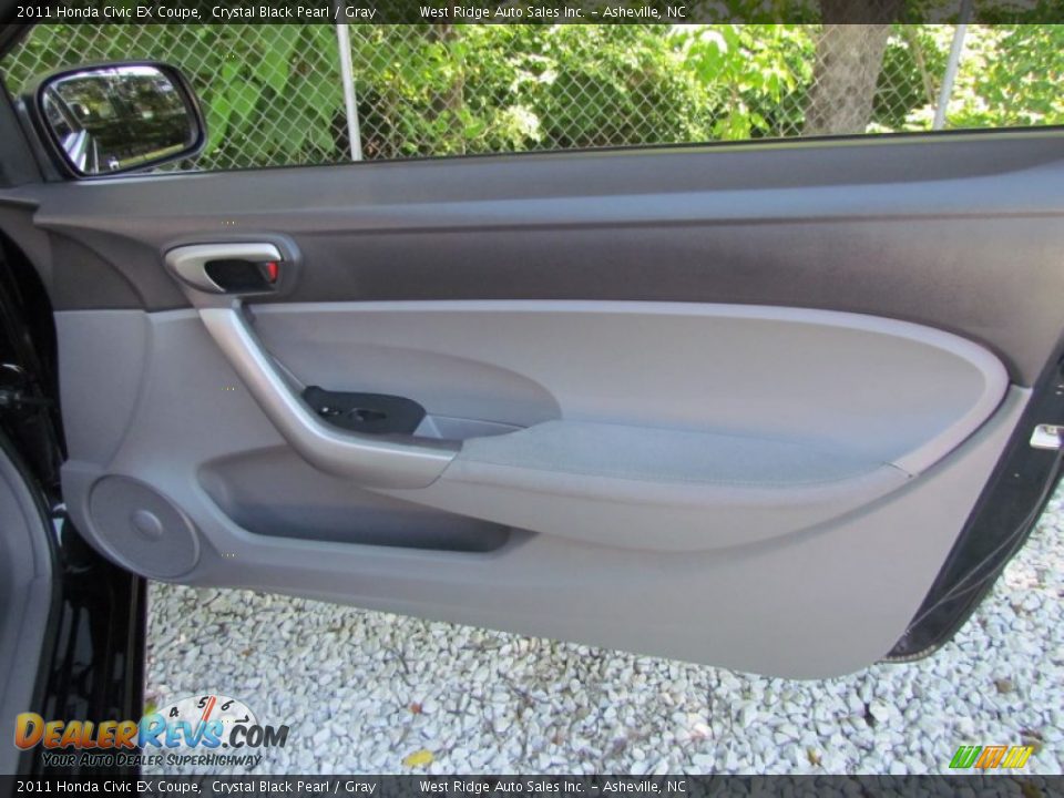 2011 Honda Civic EX Coupe Crystal Black Pearl / Gray Photo #15