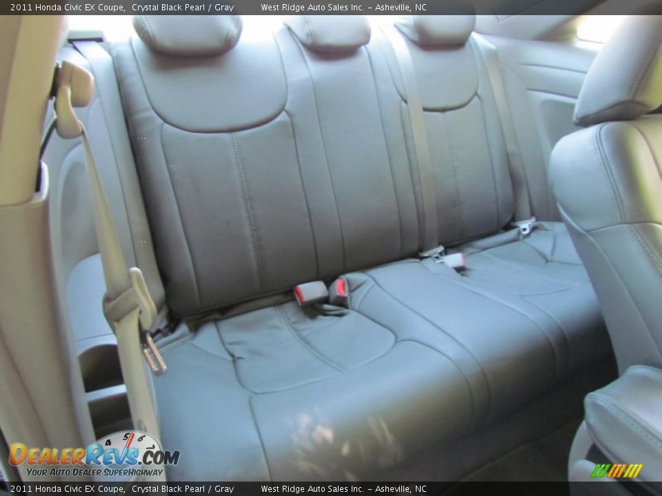 2011 Honda Civic EX Coupe Crystal Black Pearl / Gray Photo #16