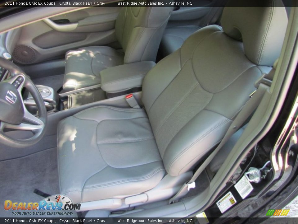 2011 Honda Civic EX Coupe Crystal Black Pearl / Gray Photo #19