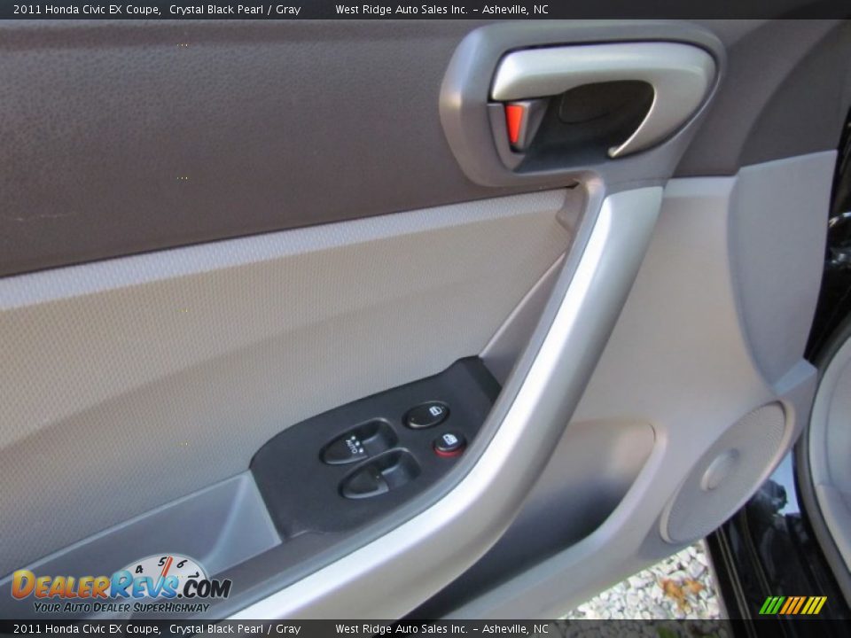 2011 Honda Civic EX Coupe Crystal Black Pearl / Gray Photo #20