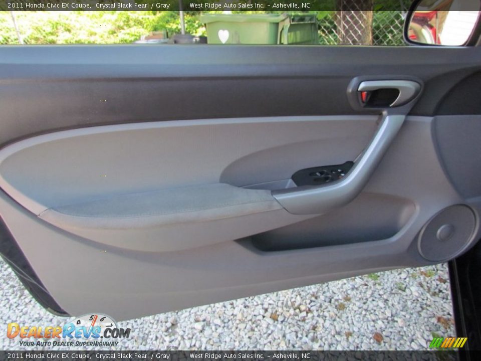 2011 Honda Civic EX Coupe Crystal Black Pearl / Gray Photo #21