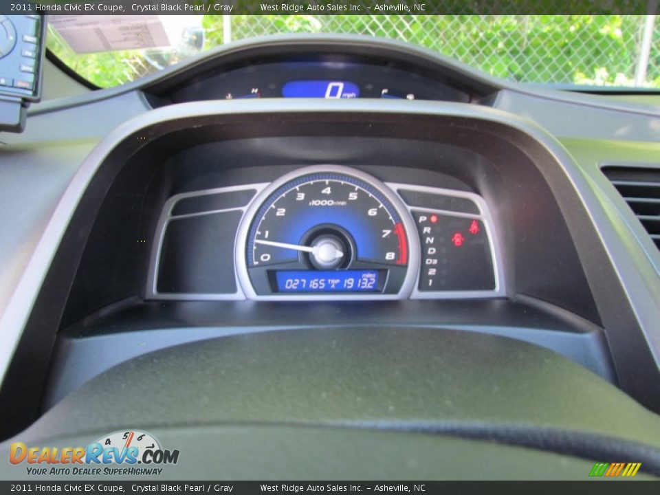 2011 Honda Civic EX Coupe Crystal Black Pearl / Gray Photo #25